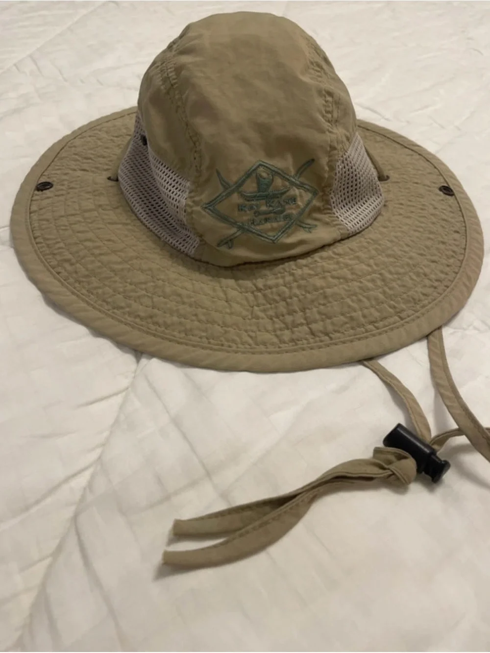 Vintage Men's Tan Kai Kane Hanalei Boonie Hat with Chin Strap